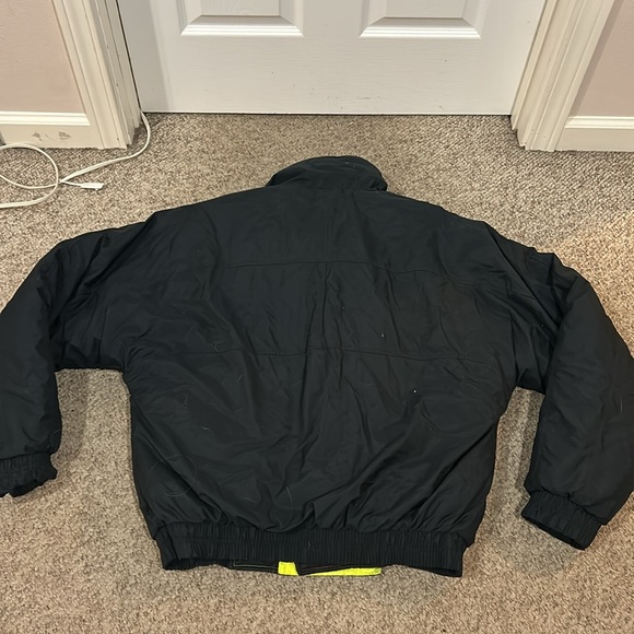 Vtg Skiique Head sportswear back Neon pink yellow colorblock puffer ski jacket M - Picture 5 of 6